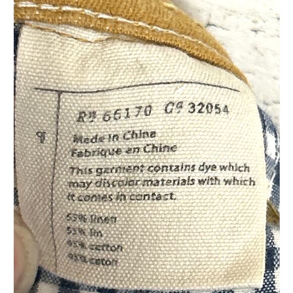 Pilcro Women’s 30 Mustard Linen Blend Straight Leg Casual Pants Zip Front - Picture 6 of 6